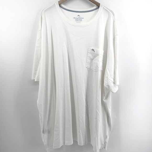 Tommy Bahamas Mens White Cotton Crewneck Short Sleeve T-Shirt Size 4XLB - Picture 2 of 8